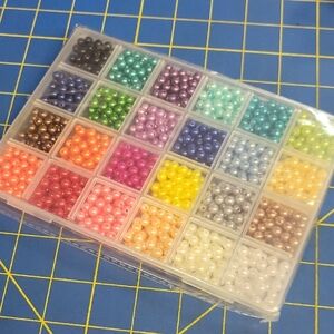 1680 Pces 6mm 24 Colors Bead Organizer New